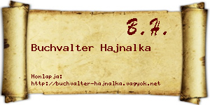 Buchvalter Hajnalka névjegykártya